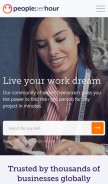 How peopleperhour.com looks like on a mobile device such as an iPhone.