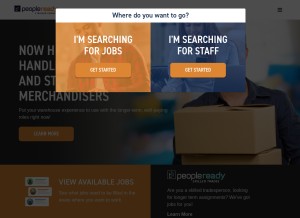 How peopleready.com looks like on a tablet such as an iPad.