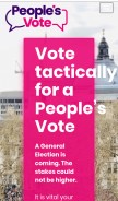 How peoples-vote.uk looks like on a mobile device such as an iPhone.