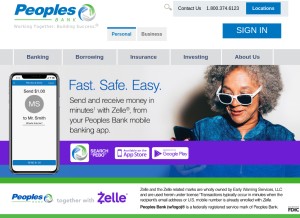 How peoplesbancorp.com looks like on a tablet such as an iPad.