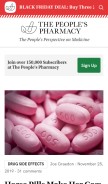 How peoplespharmacy.com looks like on a mobile device such as an iPhone.