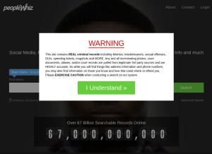 How peoplewhiz.com looks like on a tablet such as an iPad.