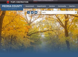 How peoriacounty.org looks like on a tablet such as an iPad.