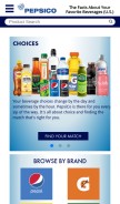 How pepsicobeveragefacts.com looks like on a mobile device such as an iPhone.