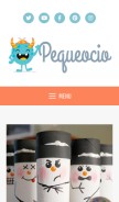 How pequeocio.com looks like on a mobile device such as an iPhone.