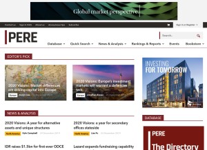 How perenews.com looks like on a tablet such as an iPad.