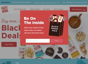 How perfectbar.com looks like on a tablet such as an iPad.