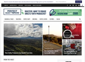 How perfectdailygrind.com looks like on a tablet such as an iPad.
