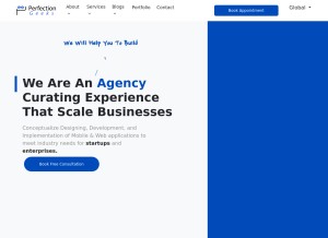 How perfectiongeeks.com looks like on a tablet such as an iPad.