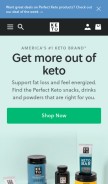 How perfectketo.com looks like on a mobile device such as an iPhone.