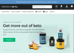 How perfectketo.com looks like on a tablet such as an iPad.