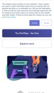 How perfops.net looks like on a mobile device such as an iPhone.