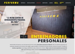 How performa.es looks like on a tablet such as an iPad.