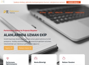 How performancenative.com looks like on a tablet such as an iPad.
