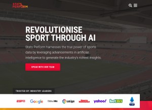 How performgroup.com looks like on a tablet such as an iPad.