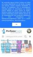 How perfumetrader.de looks like on a mobile device such as an iPhone.