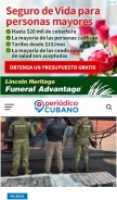 How periodicocubano.com looks like on a mobile device such as an iPhone.