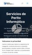 How peritoinformatico.com looks like on a mobile device such as an iPhone.