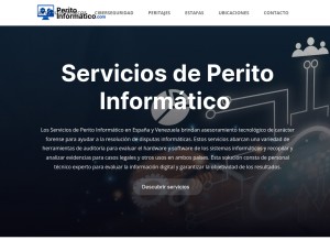 How peritoinformatico.com looks like on a tablet such as an iPad.