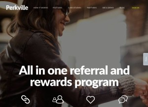 How perkville.com looks like on a tablet such as an iPad.