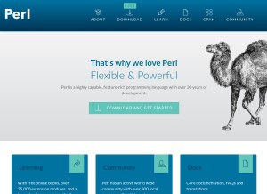 How perl.org looks like on a tablet such as an iPad.