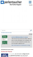 How perlentaucher.de looks like on a mobile device such as an iPhone.