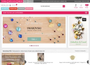 How perlesandco.com looks like on a tablet such as an iPad.