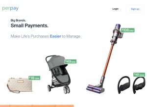 How perpay.com looks like on a tablet such as an iPad.