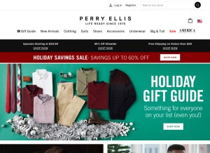 How perryellis.com looks like on a tablet such as an iPad.