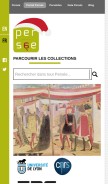 How persee.fr looks like on a mobile device such as an iPhone.