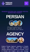 How persianagency.com.au looks like on a mobile device such as an iPhone.