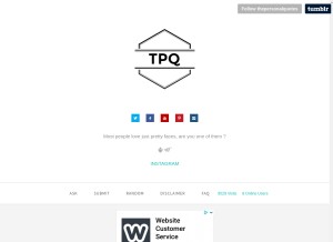 How personal-quotes.com looks like on a tablet such as an iPad.