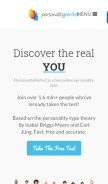 How personalityperfect.com looks like on a mobile device such as an iPhone.