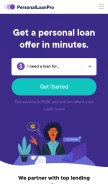 How personalloanpro.co looks like on a mobile device such as an iPhone.