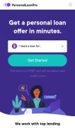 How personalloanprooffers.com looks like on a mobile device such as an iPhone.