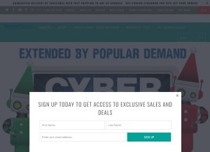 How personalthrows.com looks like on a tablet such as an iPad.