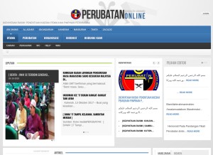 How perubatan.org looks like on a tablet such as an iPad.