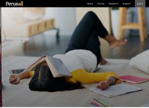 How perusall.com looks like on a tablet such as an iPad.
