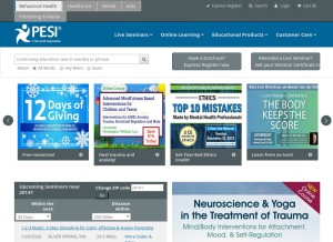 How pesi.com looks like on a tablet such as an iPad.