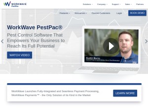 How pestpac.com looks like on a tablet such as an iPad.