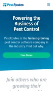 How pestroutes.com looks like on a mobile device such as an iPhone.
