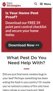 How peststrategies.com looks like on a mobile device such as an iPhone.