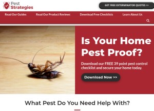 How peststrategies.com looks like on a tablet such as an iPad.