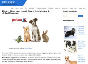 How petconearme1.com looks like on a tablet such as an iPad.