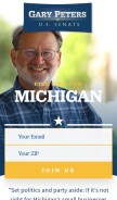 How petersformichigan.com looks like on a mobile device such as an iPhone.
