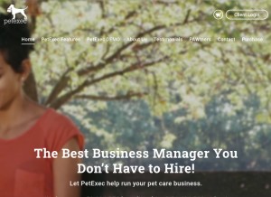 How petexec.net looks like on a tablet such as an iPad.