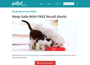 How petful.com looks like on a tablet such as an iPad.