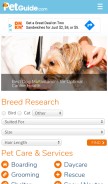 How petguide.com looks like on a mobile device such as an iPhone.