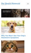 How pethealthnetwork.com looks like on a mobile device such as an iPhone.