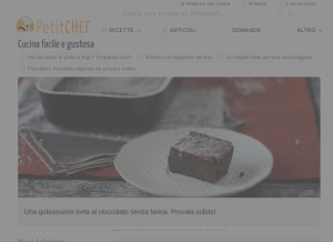 How petitchef.it looks like on a tablet such as an iPad.